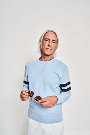 Men's Paul Weller College Sweatshirt in Cambridge Blue