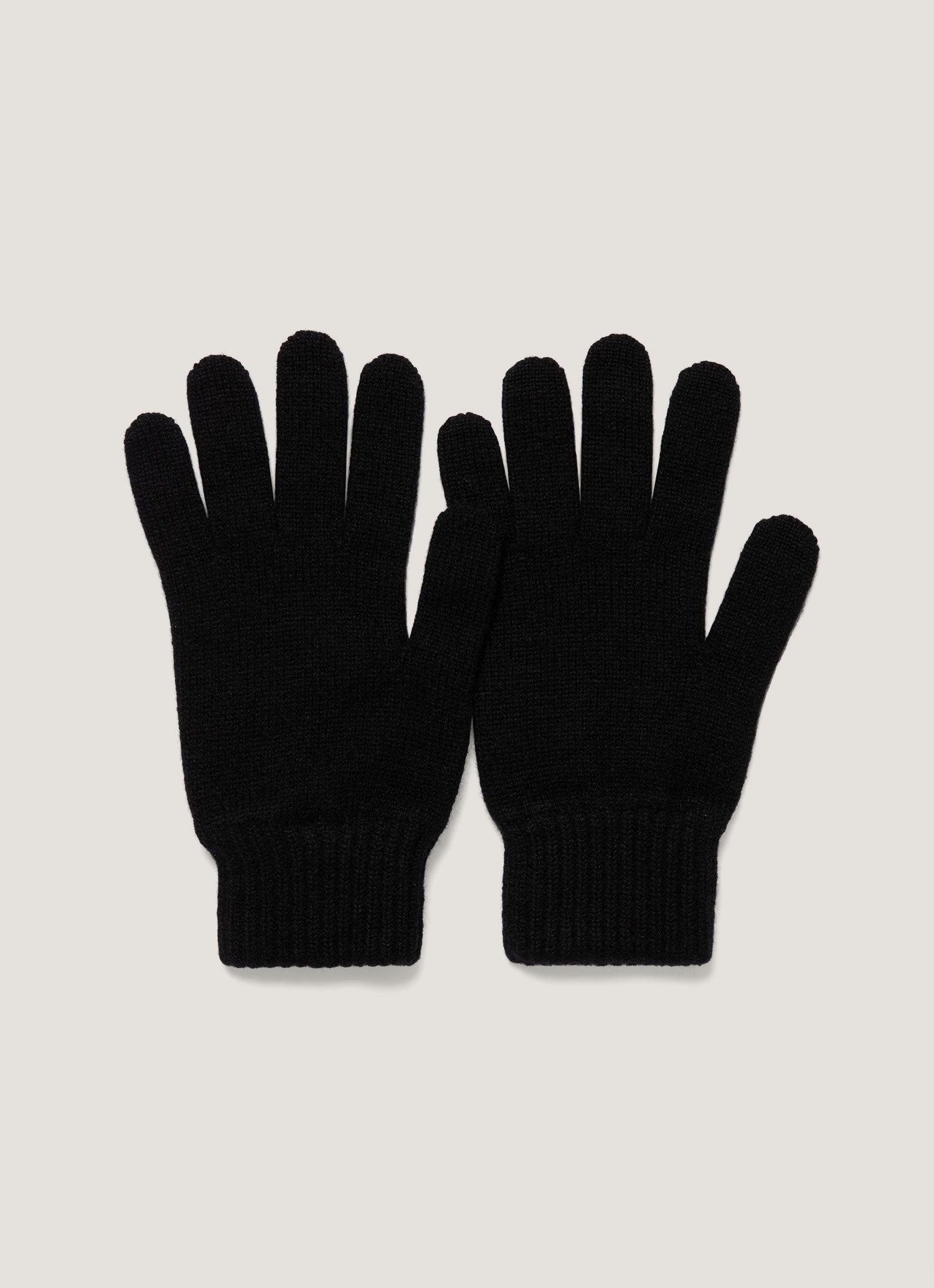 Cashmere Gloves in Black | Sunspel