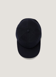 Men's Textured Wool Cap in Navy