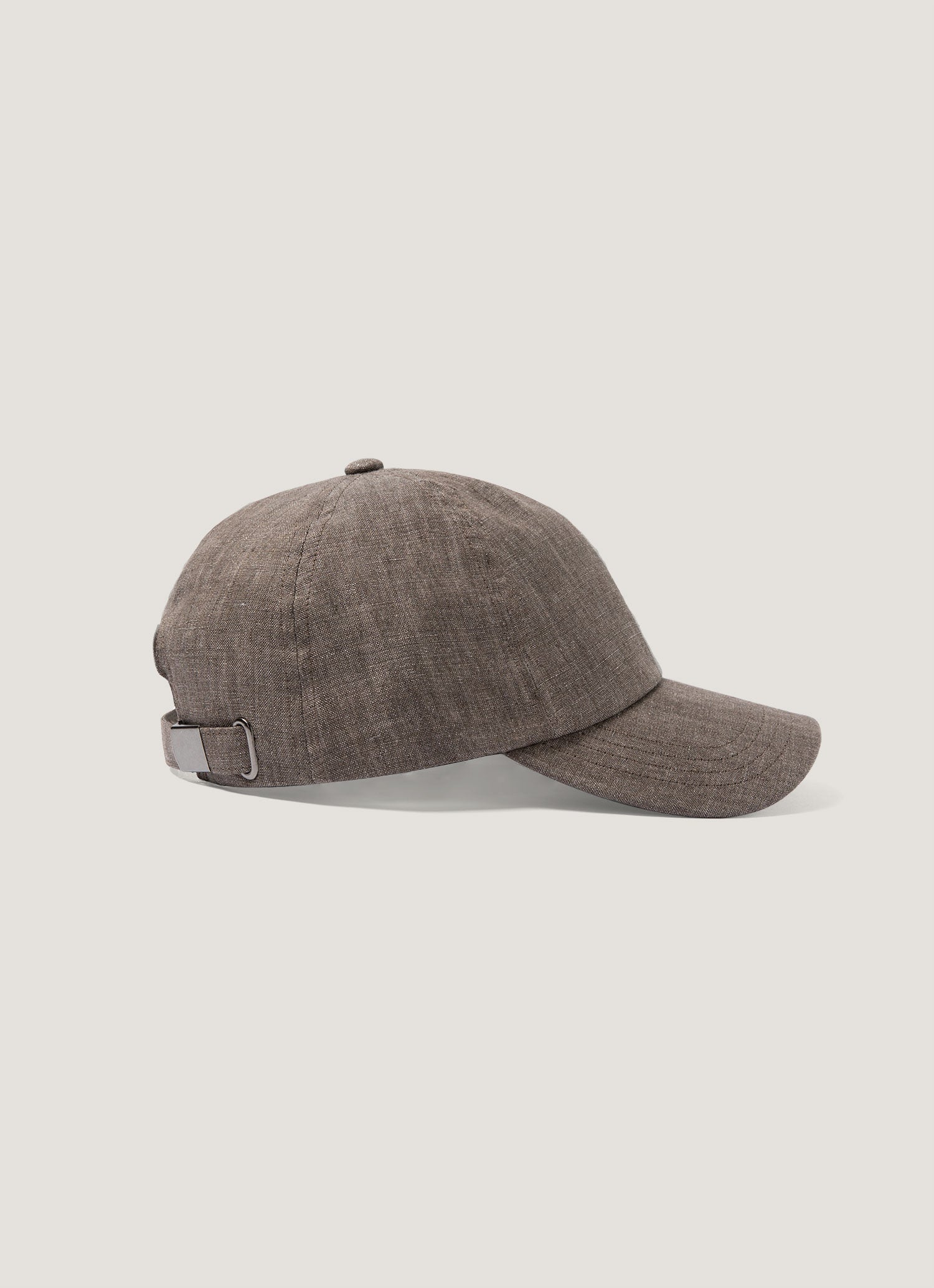 韓国 LIN AVENUE cotton cap charcoal brown Men's Linen Cap in Dark Walnut | Sunspel