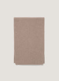 Cashmere Ribbed Scarf in Mink