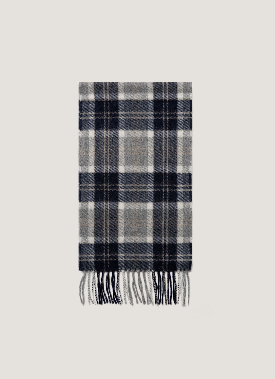 Cashmere Scarf in Navy Check