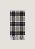 Men's Cashmere Scarf in Navy Check