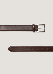 Men's Smart Leather Belt in Brown
