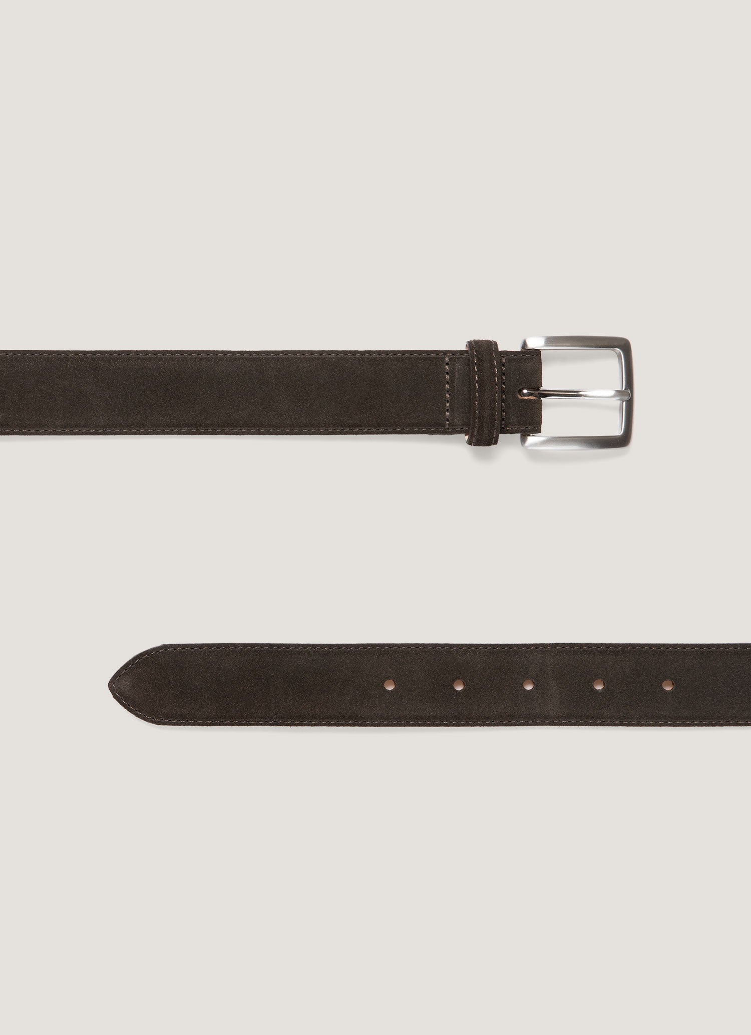 Men's Smart Suede Belt in Brown