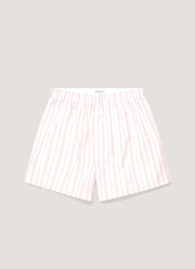 Men's Classic Boxer Shorts in Pale Pink Stripe