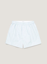 Men's Classic Boxer Shorts in Sky Blue/White