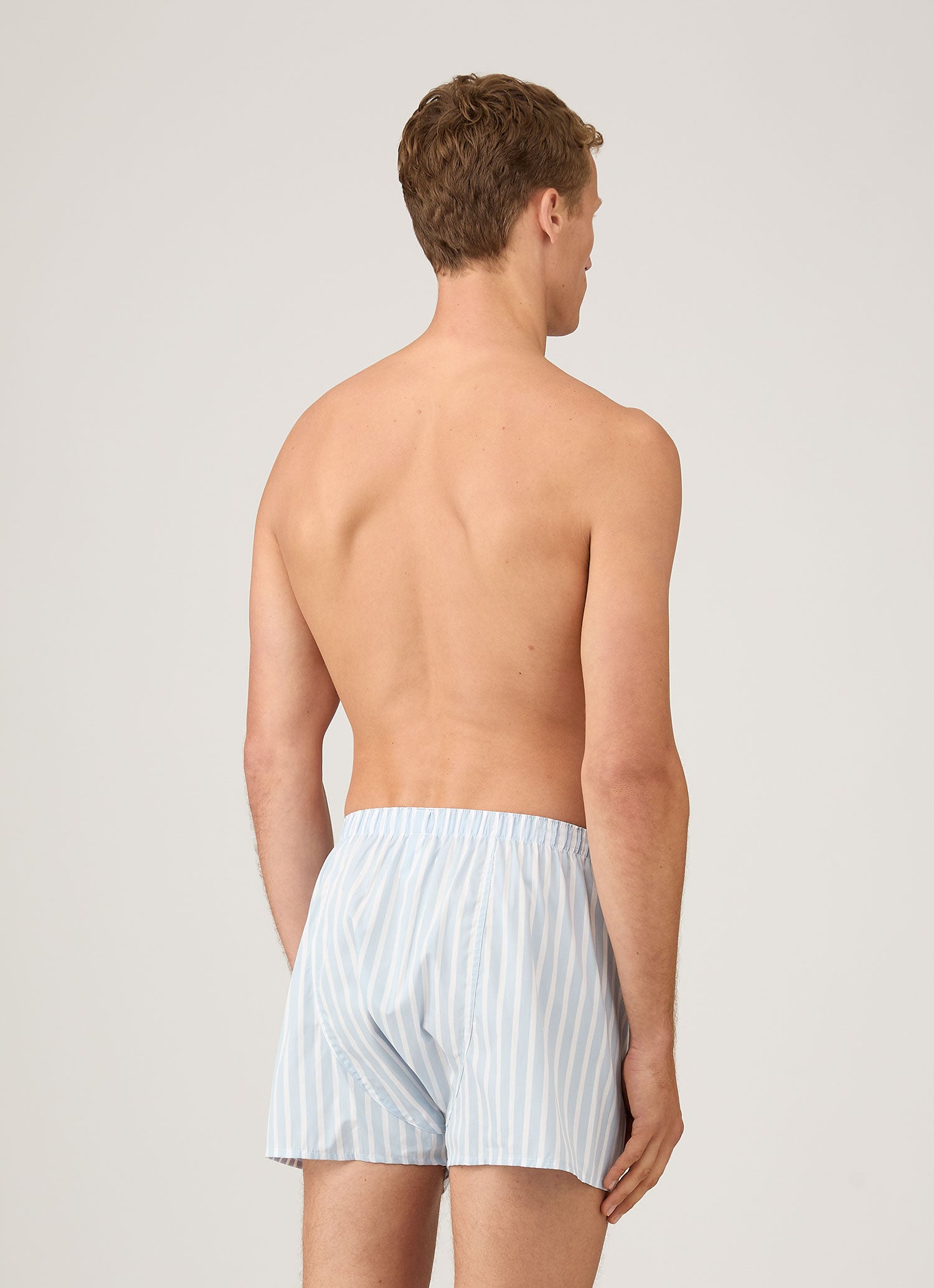 Men's Classic Boxer Short in Sky Blue/White