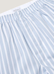 Men's Classic Boxer Short in Sky Blue/White