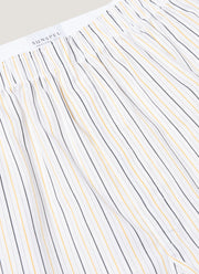 Men's Classic Boxer Short in White/Blue/Yellow