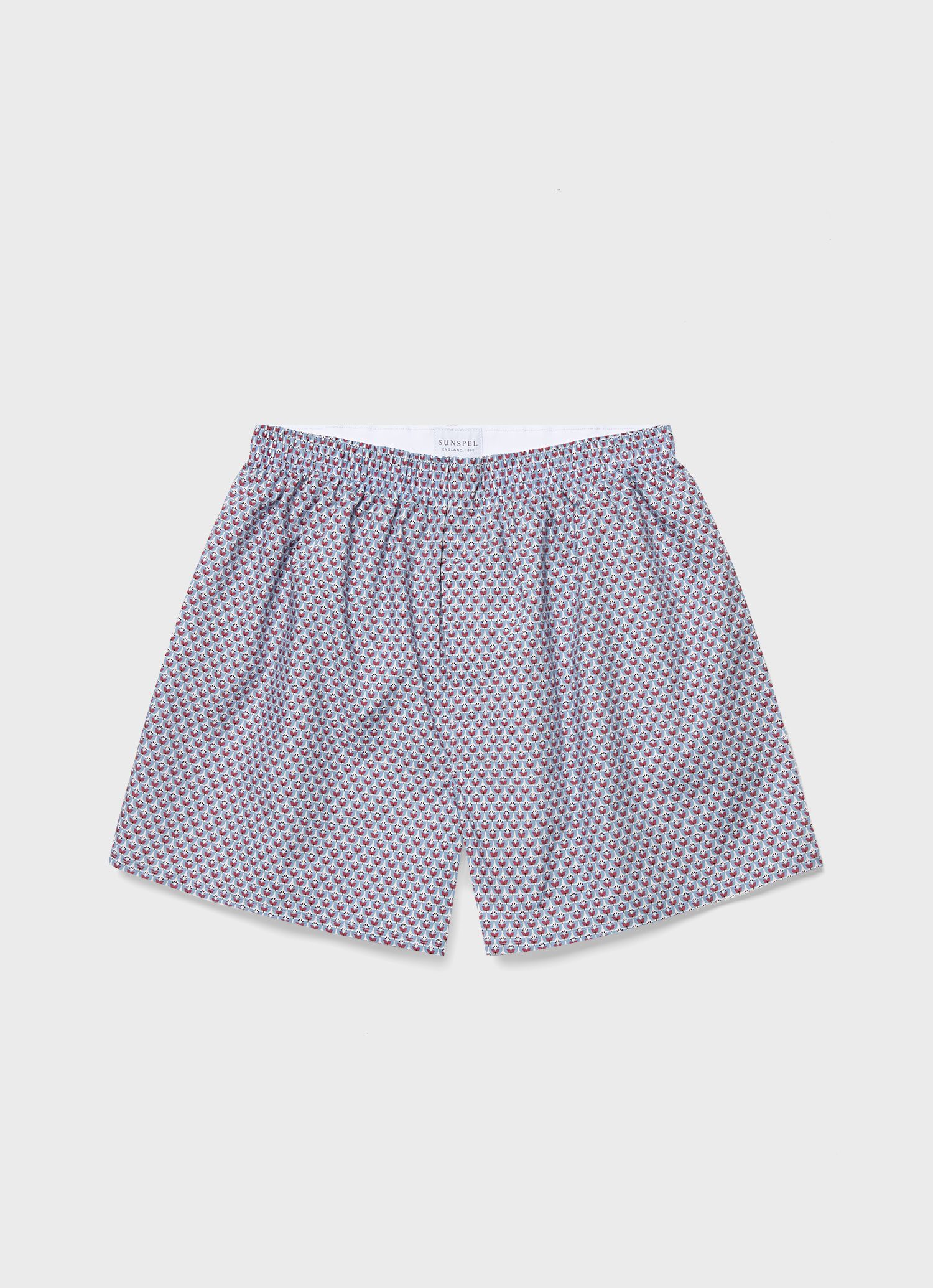 Men's Liberty Print Boxer Shorts in Blue Flower