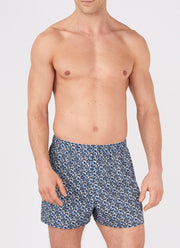 Men's Liberty Print Boxer Shorts in Blue Orchard