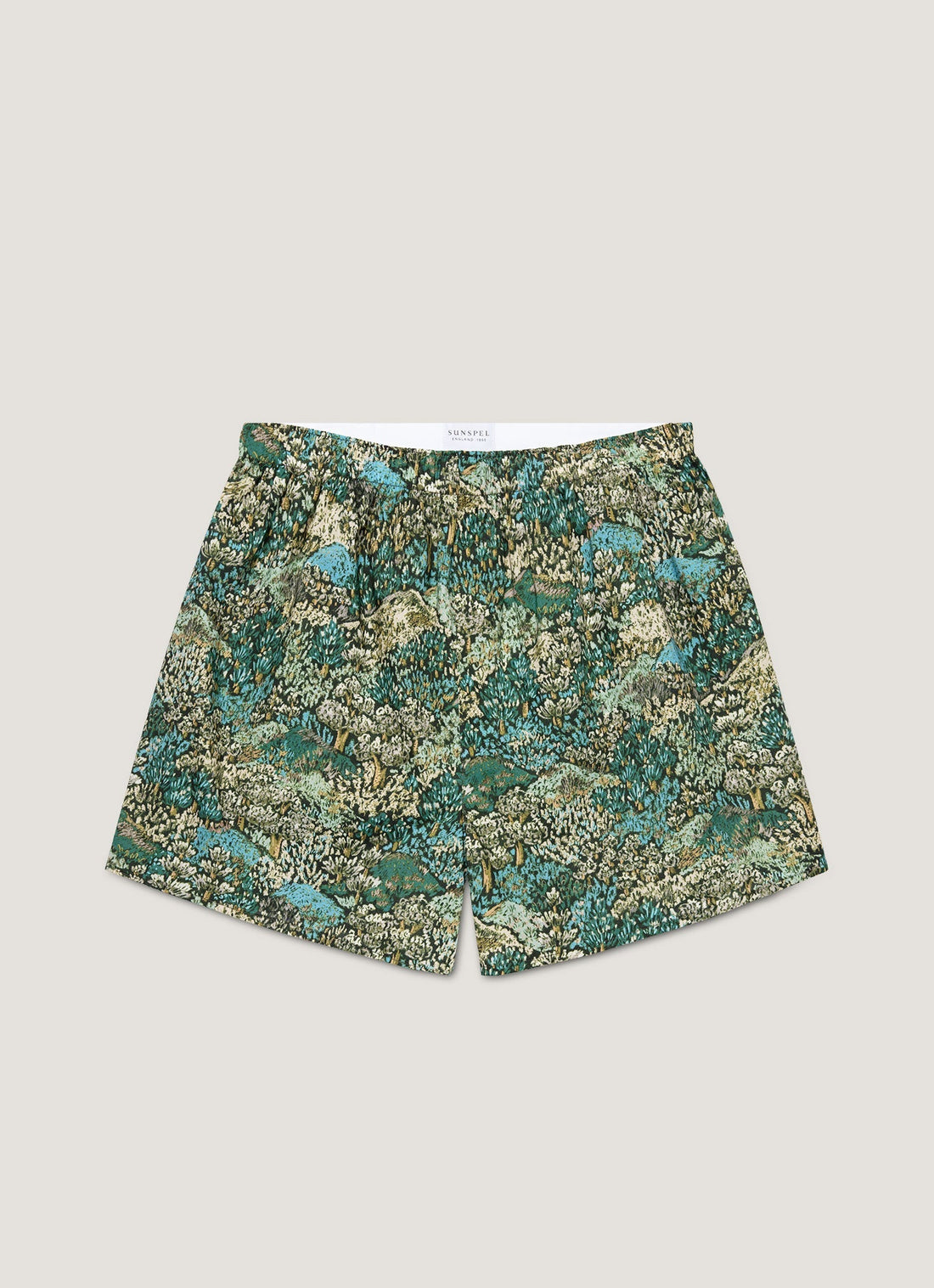 Men's Classic Boxer Shorts in Liberty Fabric in Hillside Green
