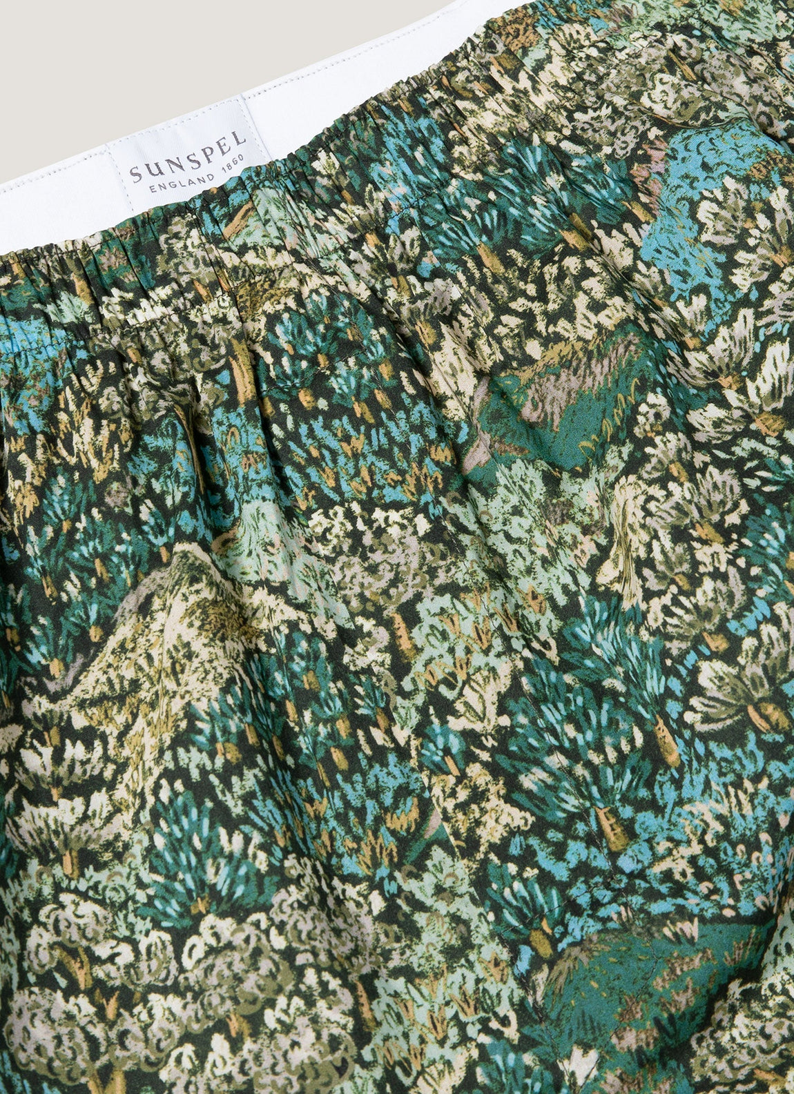Men's Classic Boxer Shorts in Liberty Fabric in Hillside Green