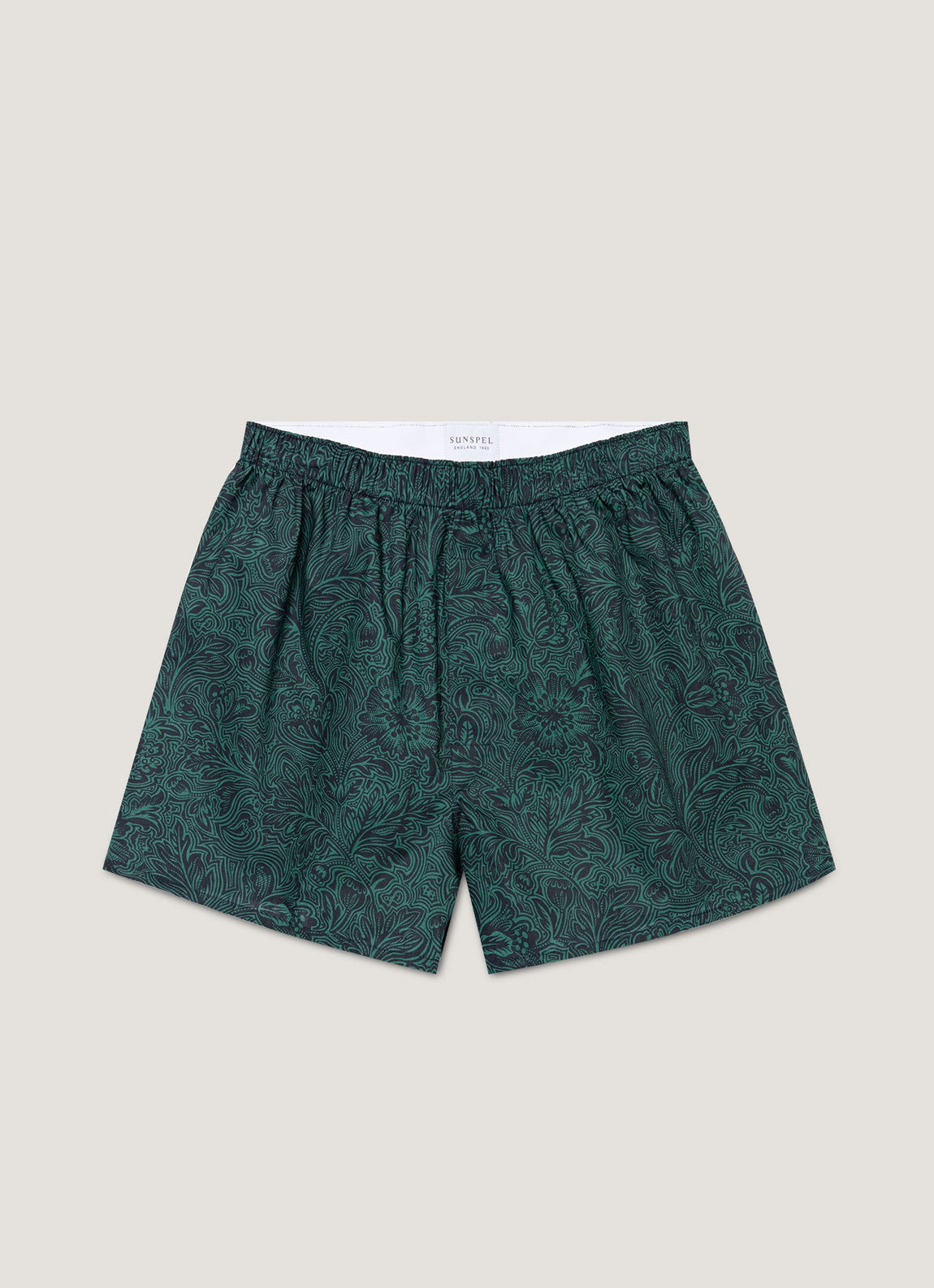 Men's Classic Boxer Short in Liberty Fabric in Steel Green Bloom