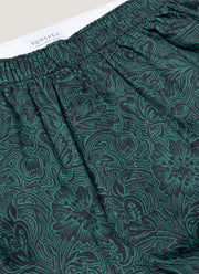 Men's Classic Boxer Short in Liberty Fabric in Steel Green Bloom
