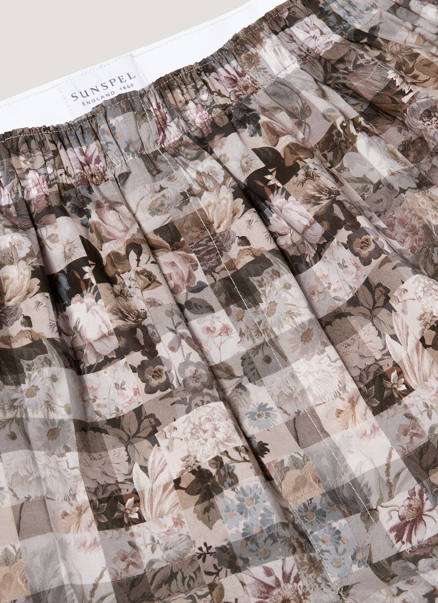 Men's Classic Boxer Shorts in Liberty Fabric in Grey Archive Gingham