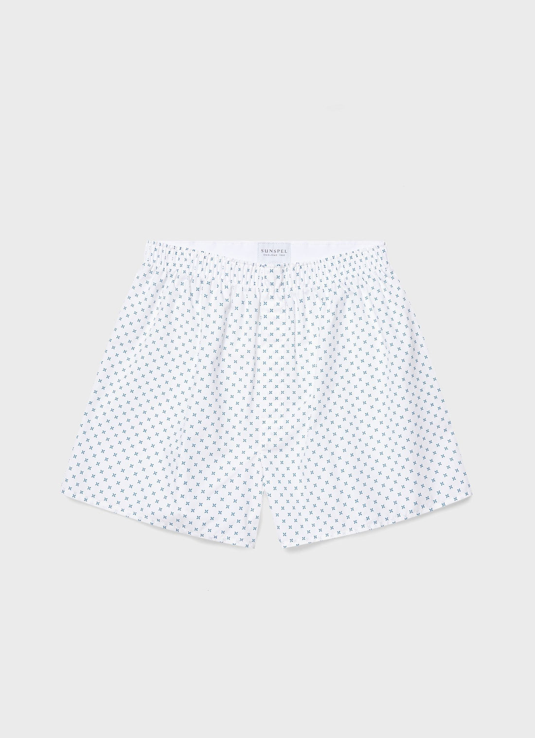 Men's Classic Print Boxer Shorts in White/Ocean Floral Print