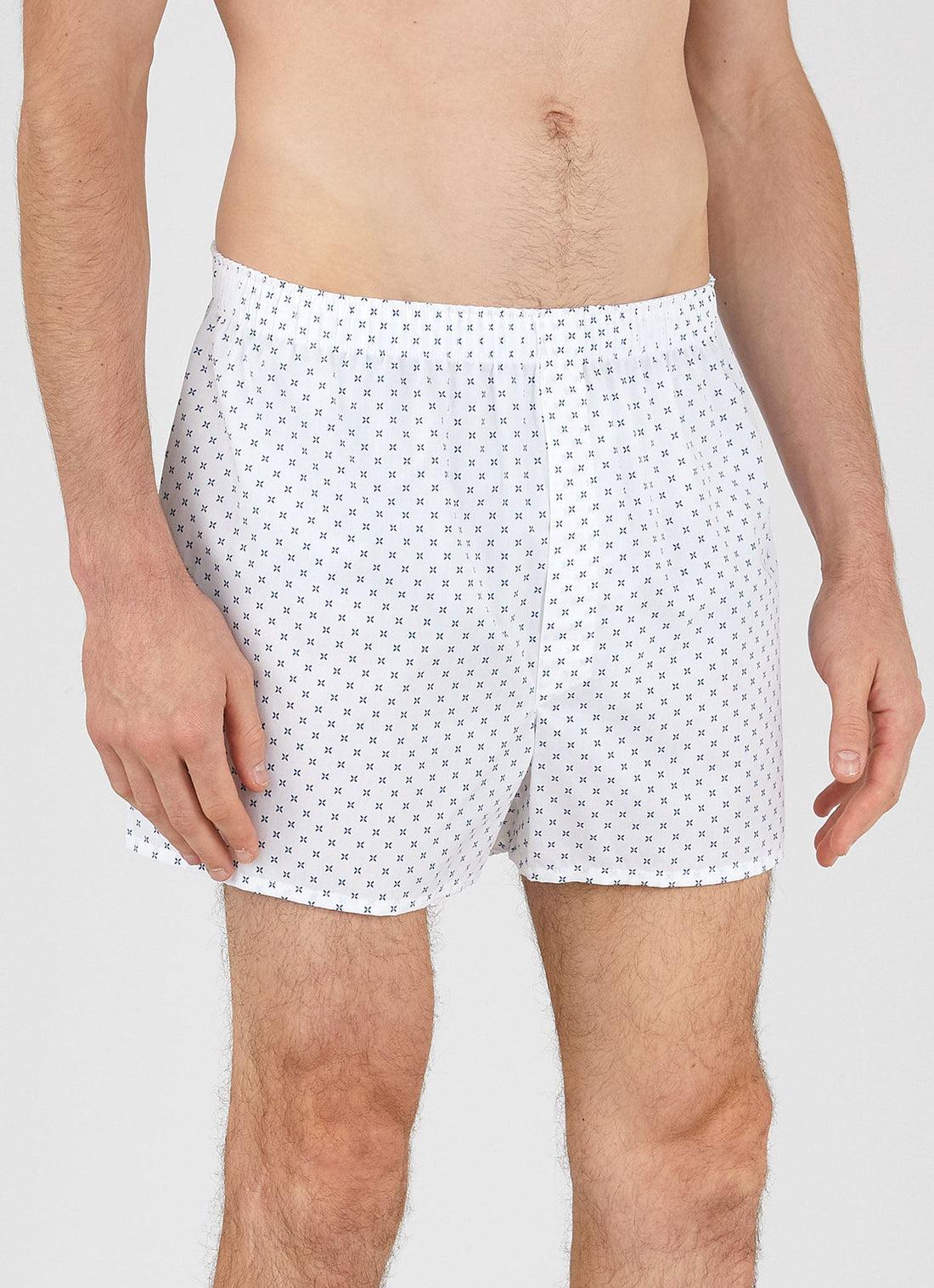 Men's Classic Print Boxer Shorts in White/Ocean Floral Print