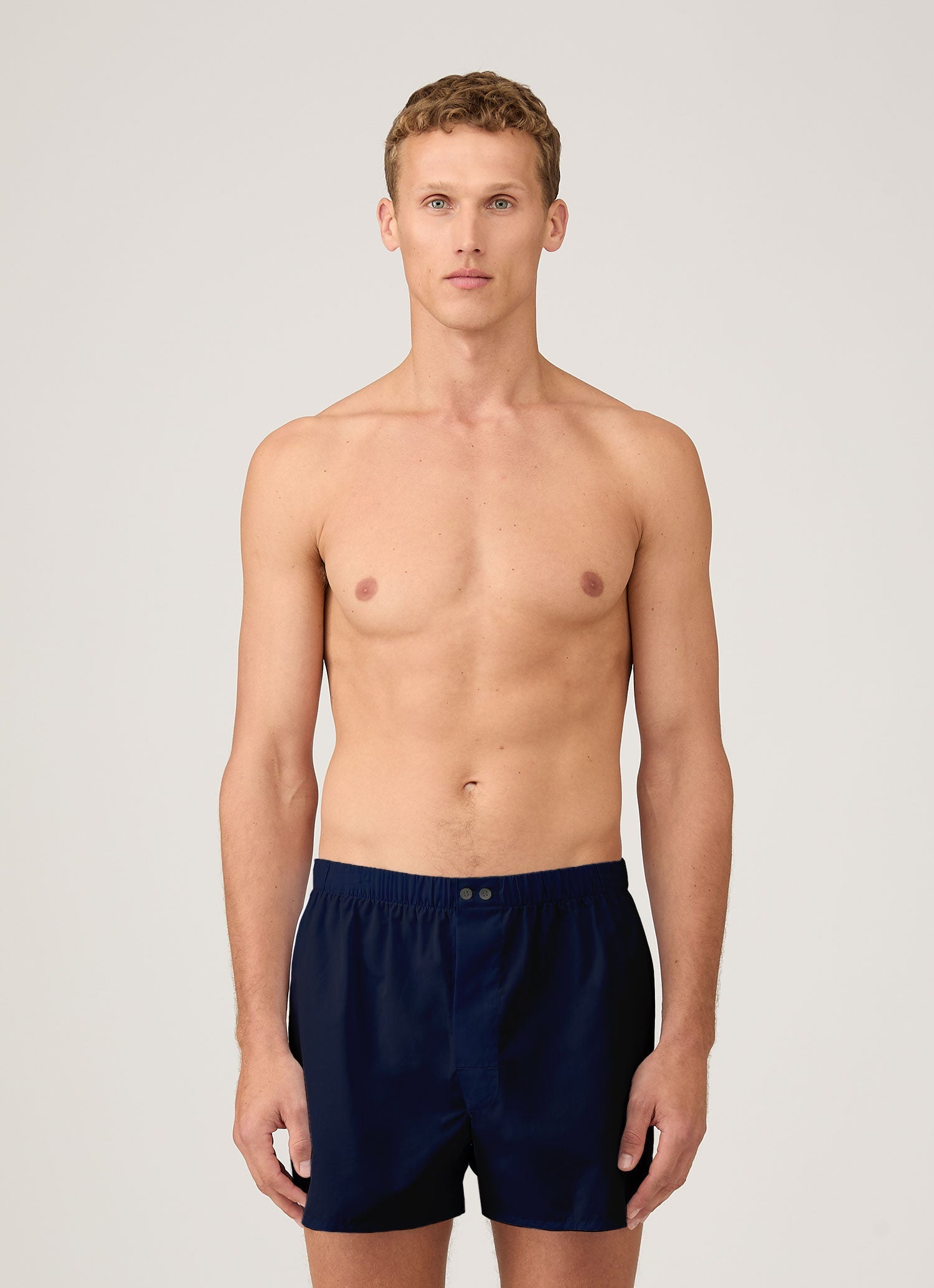Men's Sea Island Cotton Boxer Short in Navy