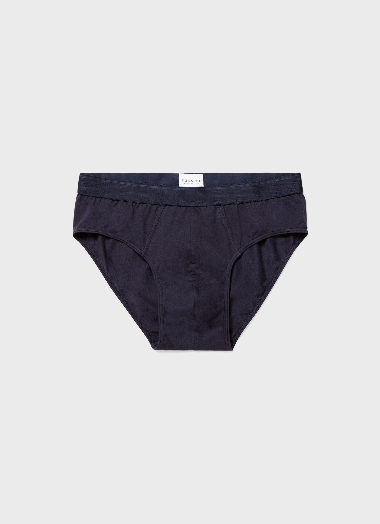Men's Stretch Cotton Briefs in Navy