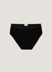 Men's Stretch Cotton Briefs in Black