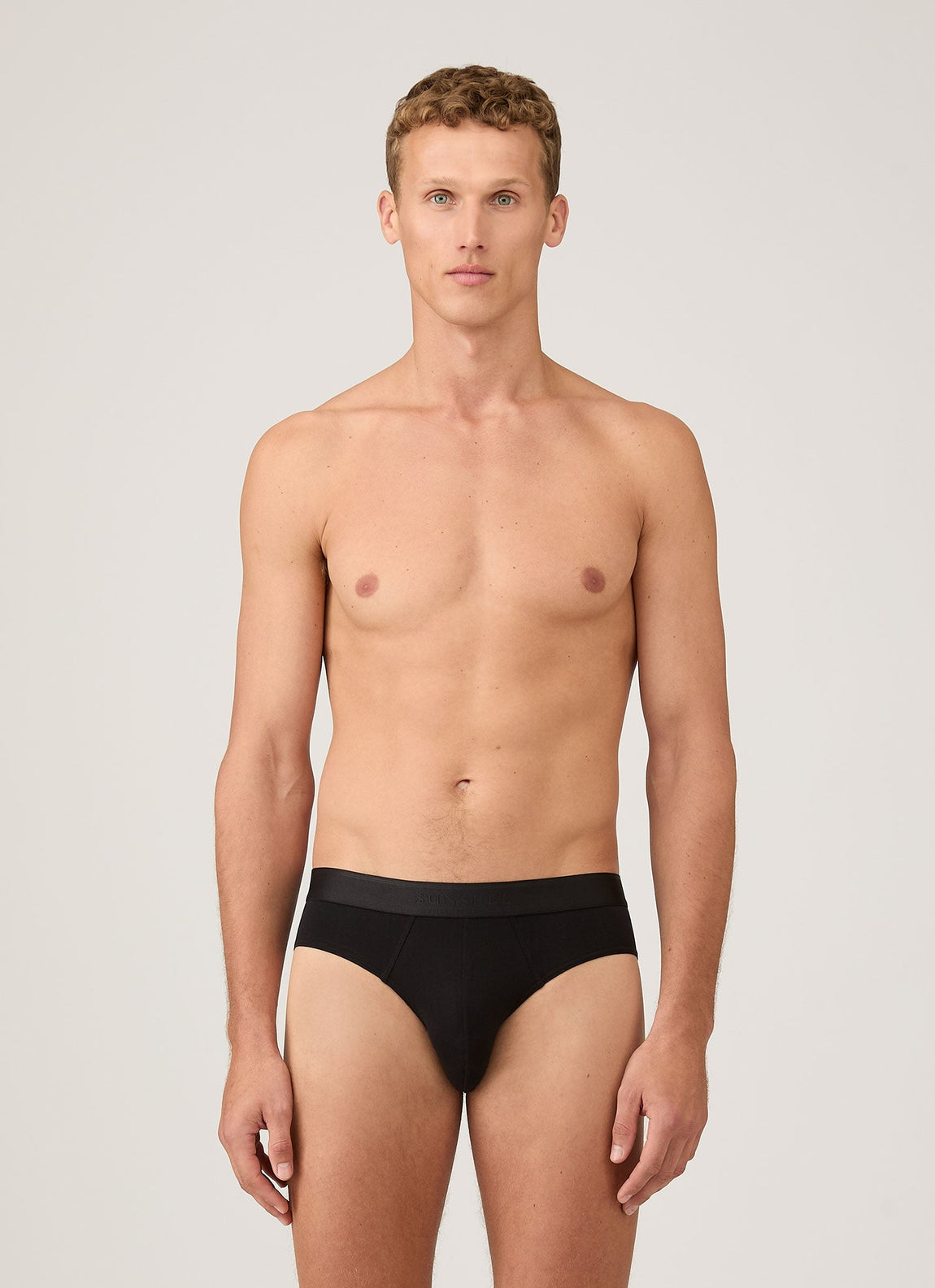 Men's Stretch Cotton Briefs in Black