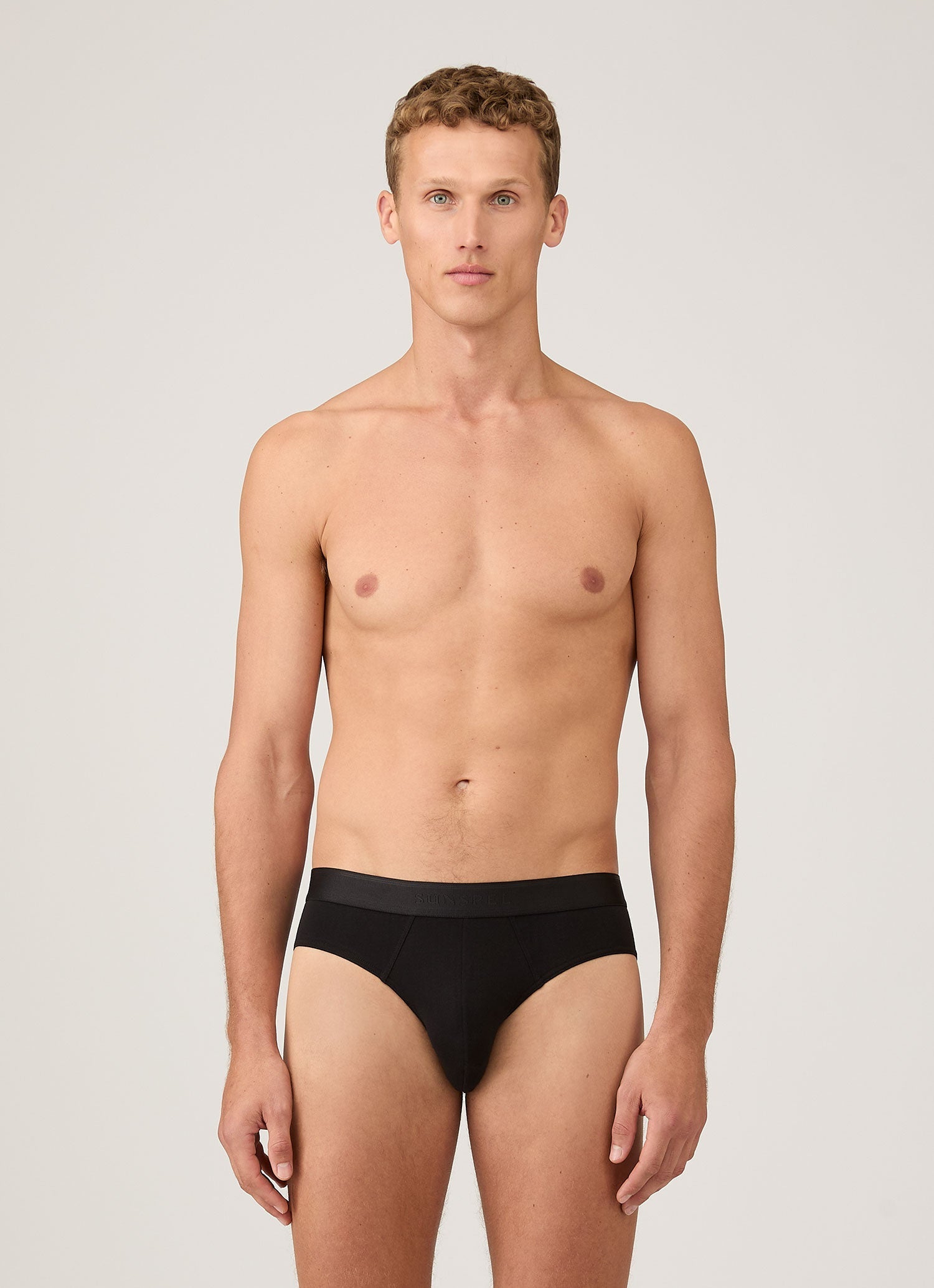 Men's Stretch Cotton Briefs in Black