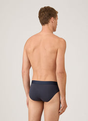 Men's Stretch Cotton Briefs in Navy