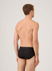 Men's Cellular Cotton Briefs in Black