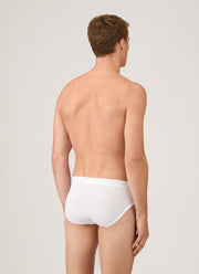 Men's Cellular Cotton Briefs in White