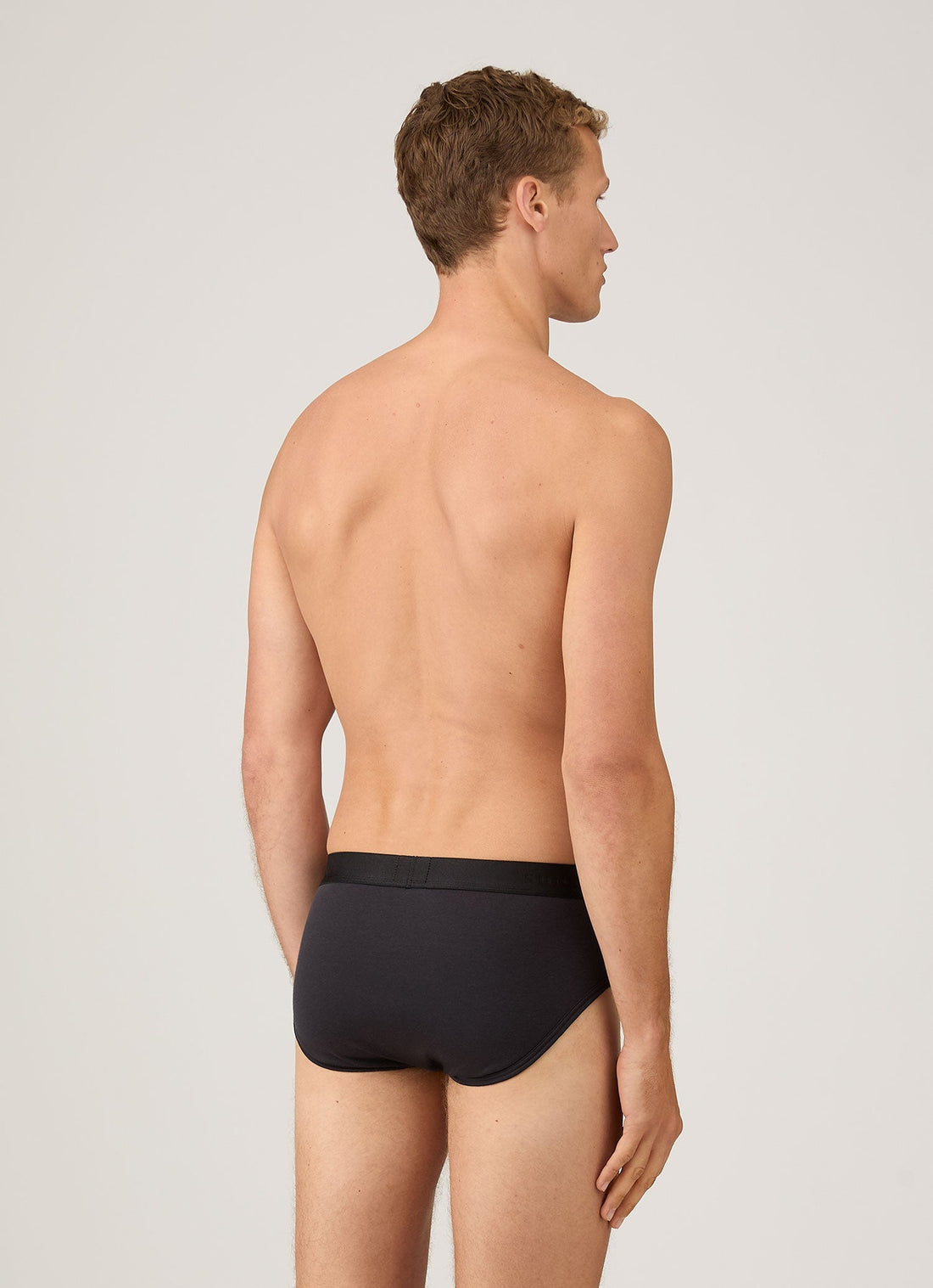 Men's Sea Island Cotton Briefs in Black