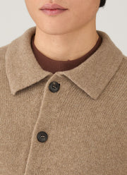Men's Lambswool Cardigan in Sandstone