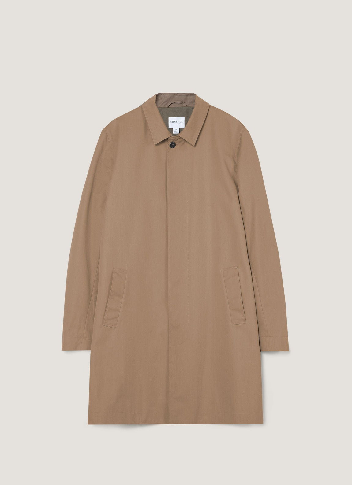 Men's Showerproof Cotton Mac in Dark Stone