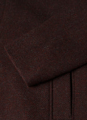 Men's Harris Tweed Car Coat in Truffle