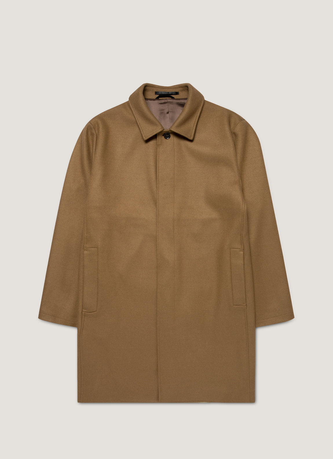Men's Boiled Wool Coat in Mole