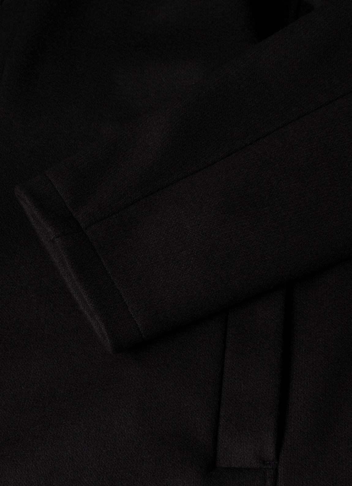 Men's Boiled Wool Coat in Navy