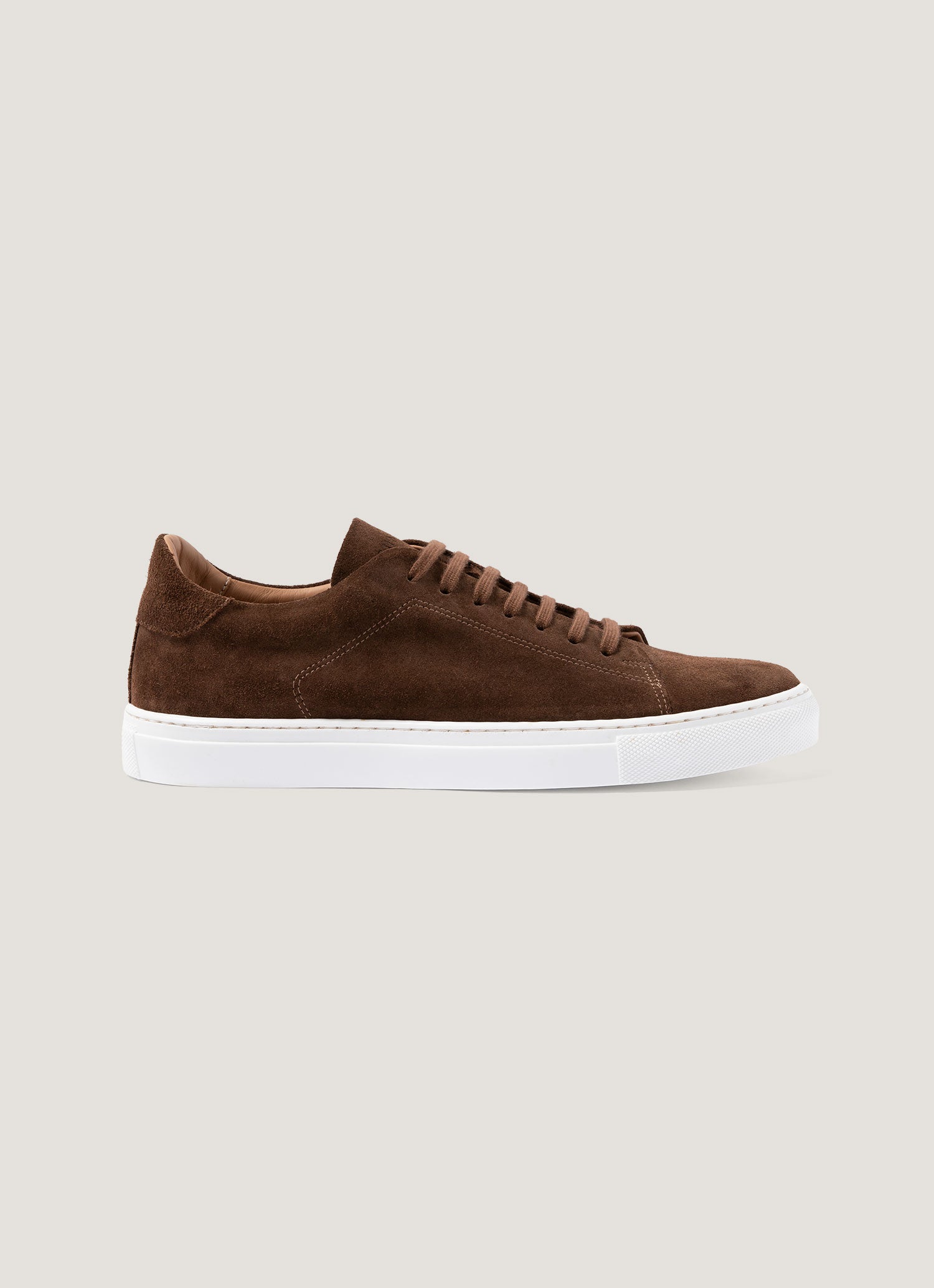 Men's Suede Tennis Shoe in Brown