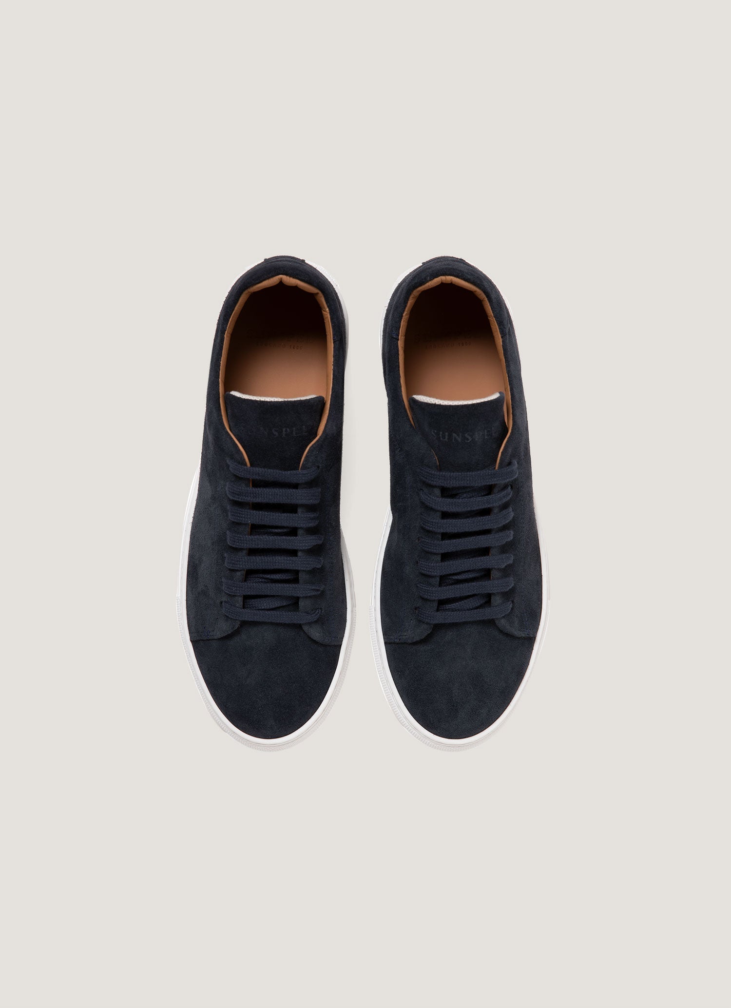 Men's Suede Tennis Shoe in Light Navy