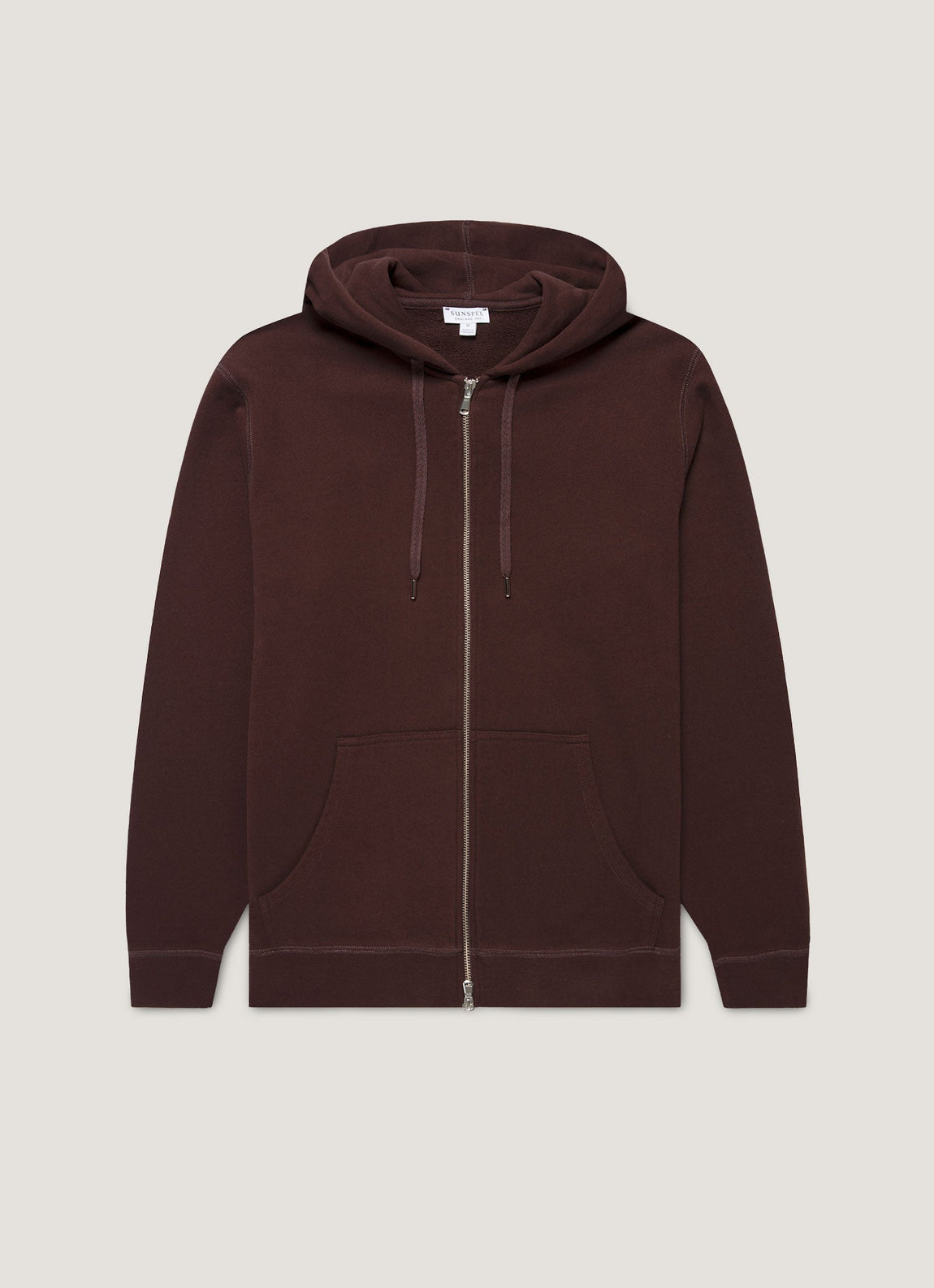 Men's Loopback Zip Hoodie in Truffle