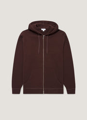 Men's Loopback Zip Hoodie in Truffle