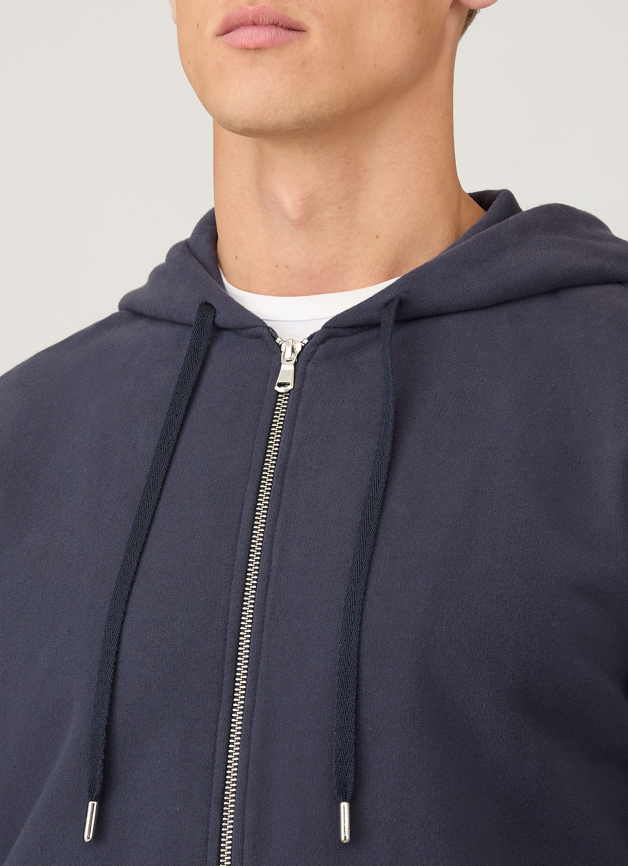Men's Loopback Zip Hoodie in Navy