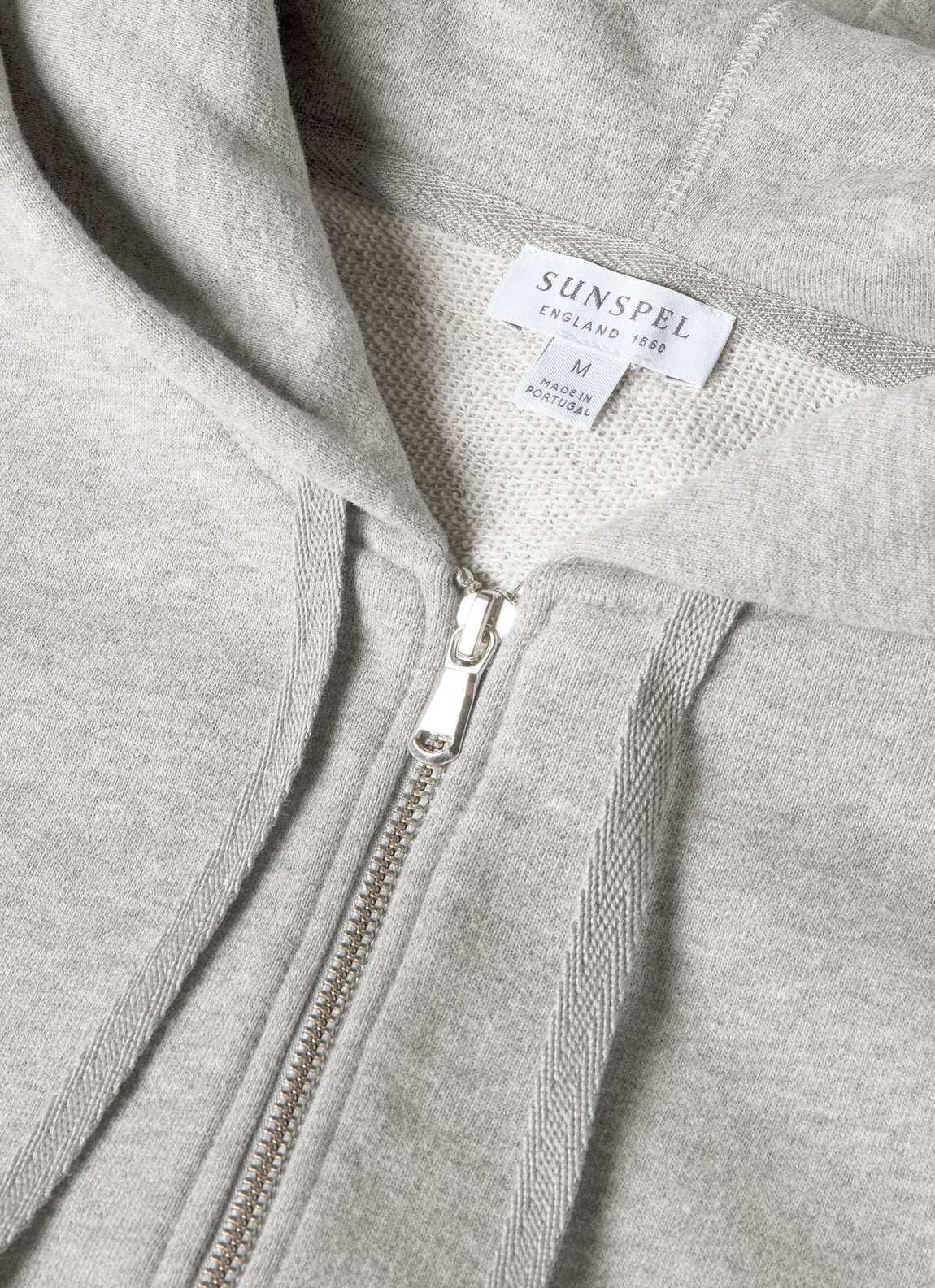 Men's Loopback Zip Hoodie in Grey Melange