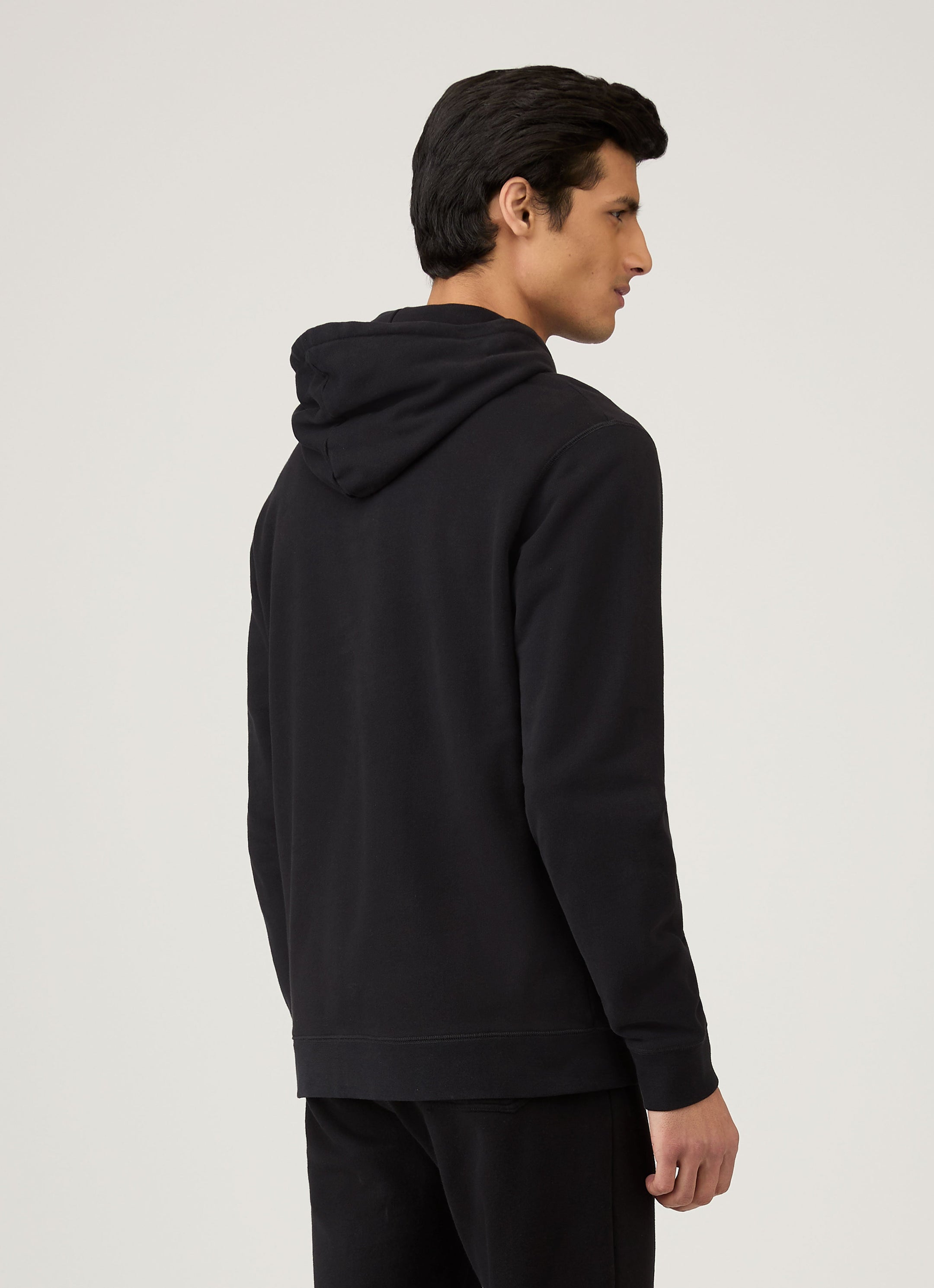 Men's Loopback Hoodie in Black