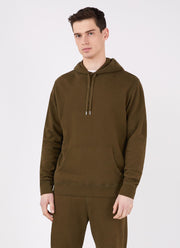 Men's Loopback Hoodie in Dark Moss