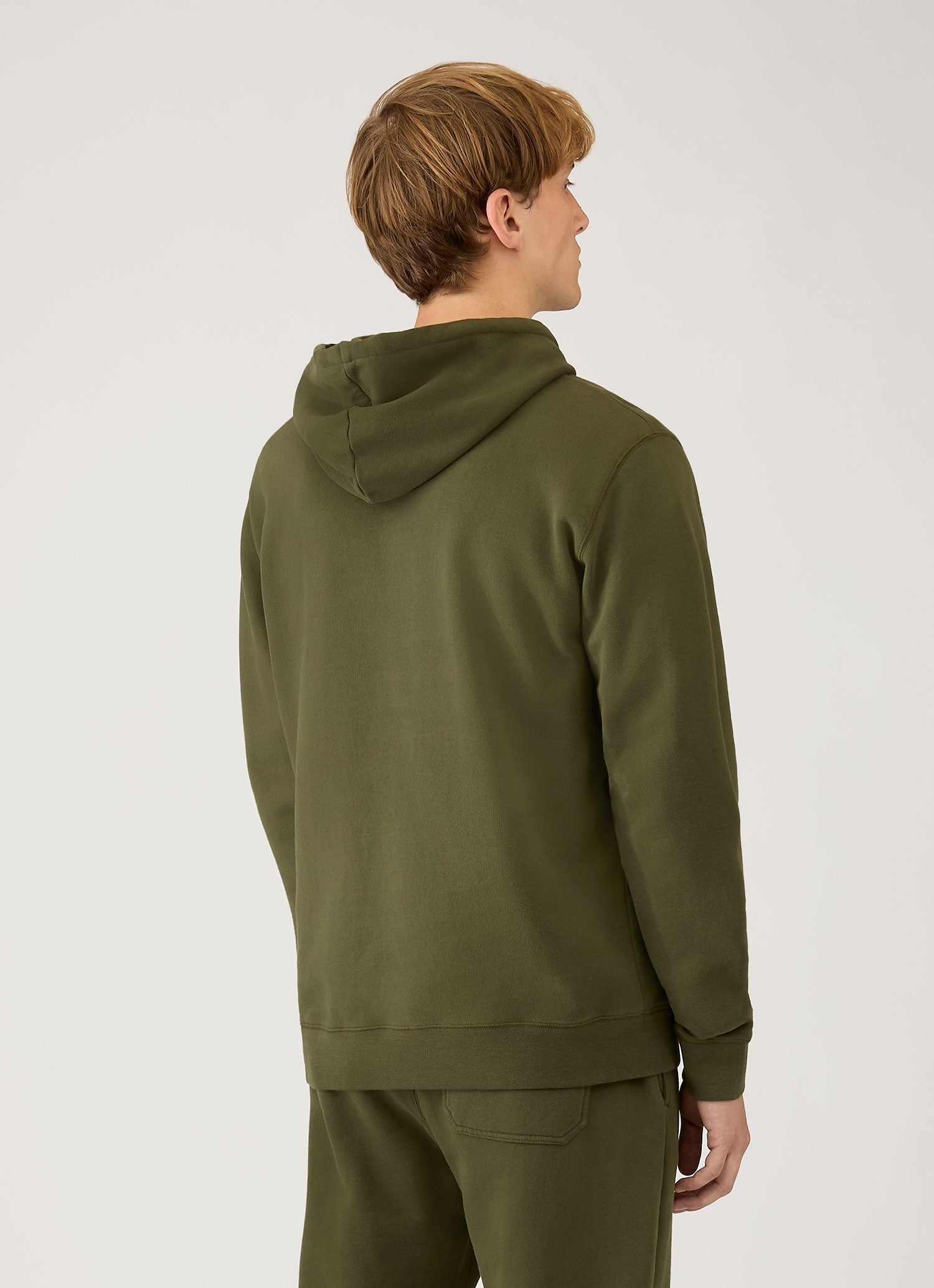 Men's Loopback Hoodie in Deep Olive
