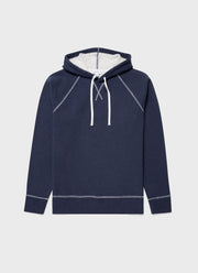 Men's Fleeceback Hoodie in Navy Melange