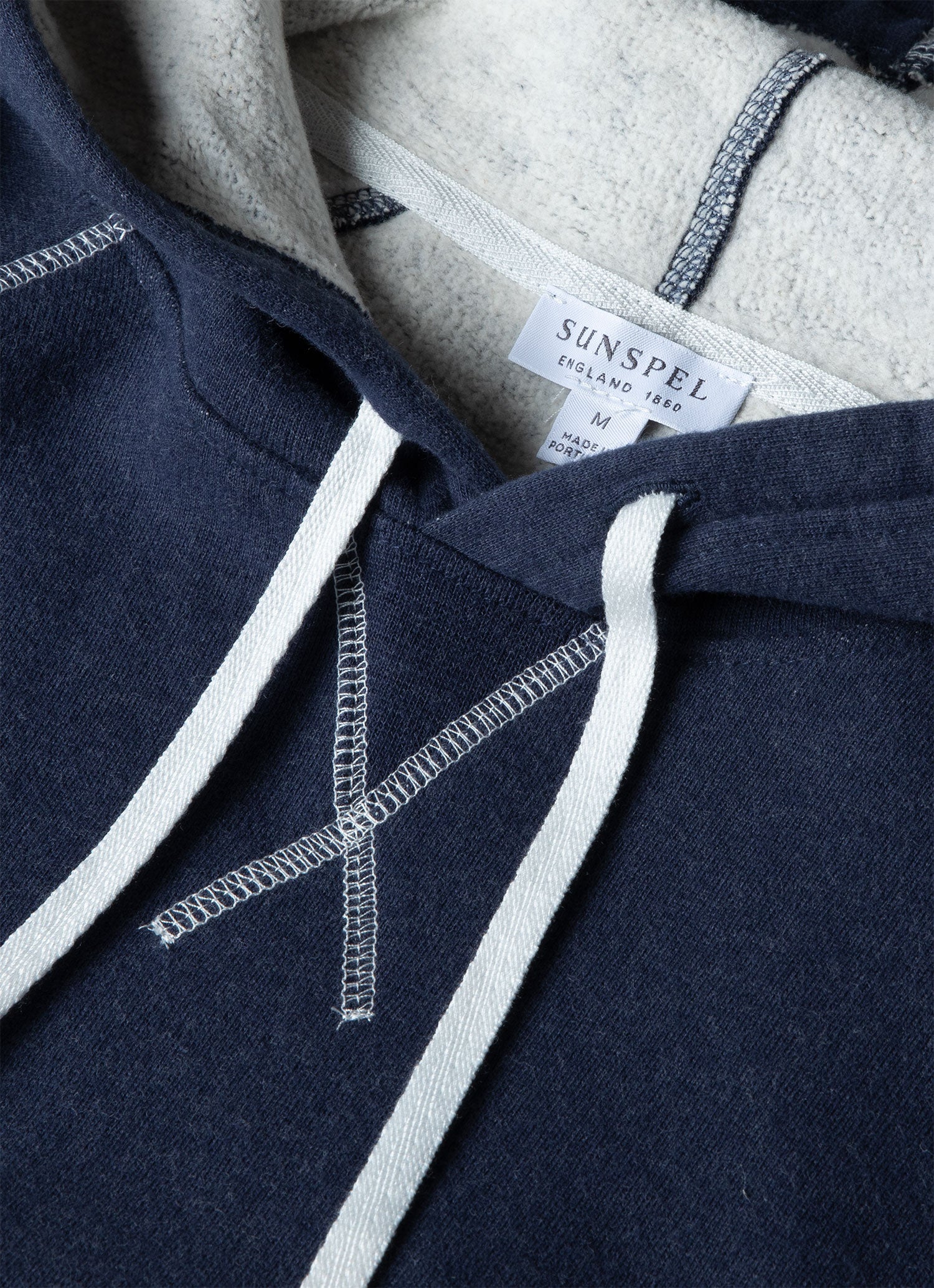 Men's Fleeceback Hoodie in Navy Melange