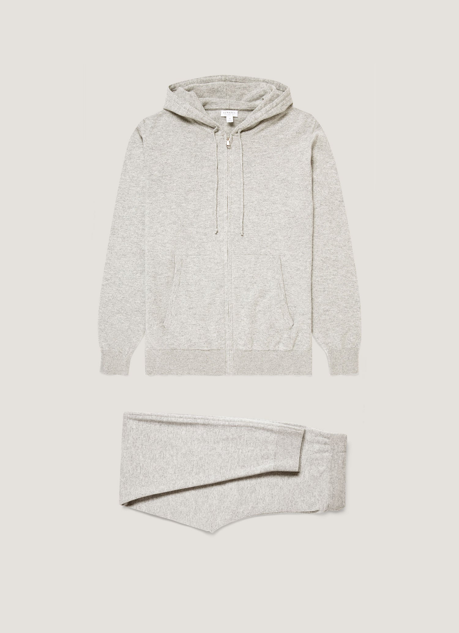 Men's Cashmere Lounge Set in Grey Melange