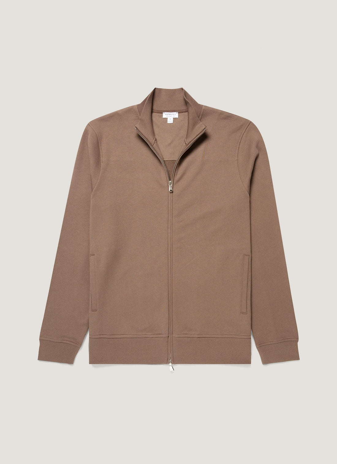 Men's Supima Loopback Zip Sweatshirt in Dark Cedar